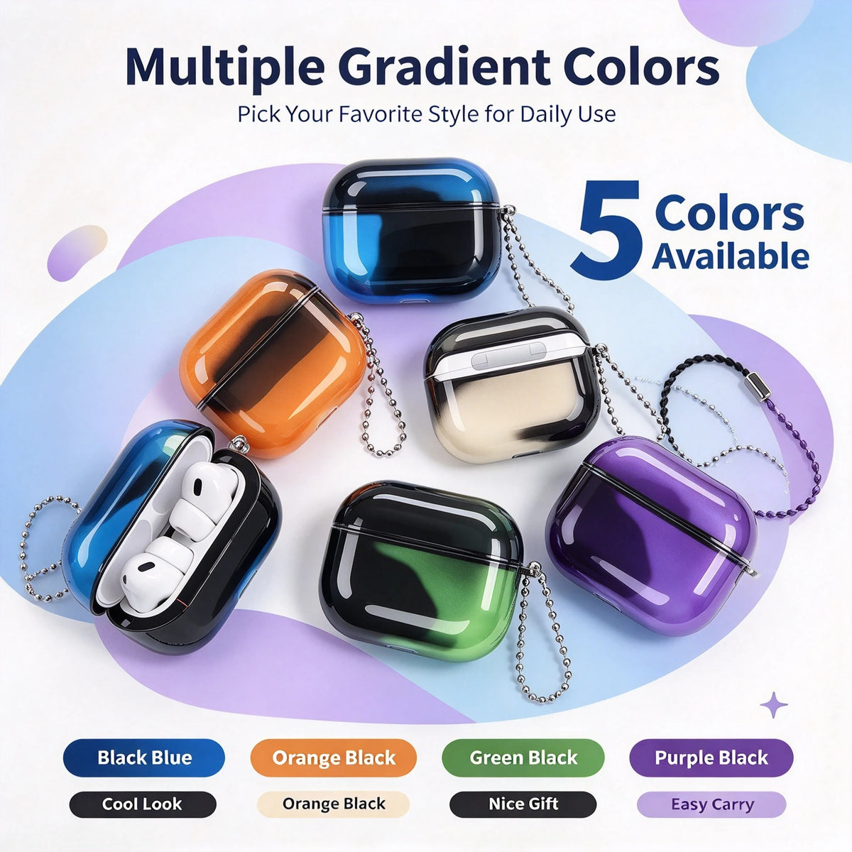 Glow in the Dark Quicksand Case for AirPods 5 4 3 2 1 Pro 3 Protective Cover Shockproof Wireless Earphone Case