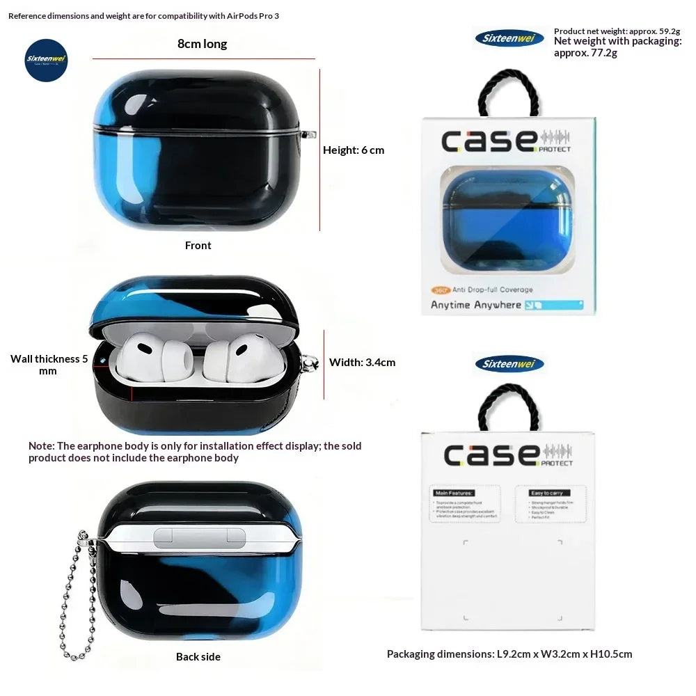 Glow in the Dark Quicksand Case for AirPods 5 4 3 2 1 Pro 3 Protective Cover Shockproof Wireless Earphone Case